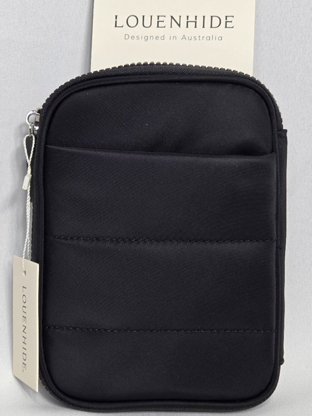 Louenhide Black Nylon RFID Blocking Travel Wallet Passport Holder Organizer NWT
